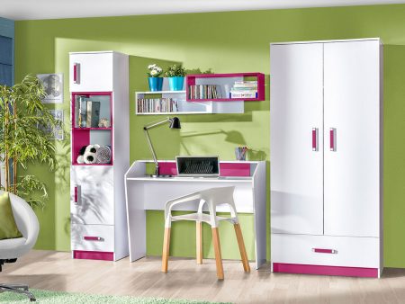 Ifjúsági szoba készlet Akron K106 (Fehér + Rózsaszín) Pécs Bútor boltok bútor webáruházak Baranya megye Bútor