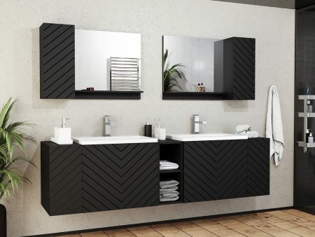 Fürdőszoba garnitúra Comfivo E111 (Fekete + Grafit) Pécs Bútor boltok bútor webáruházak Baranya megye Bútor | Fürdőszoba bútorok | Fürdőszoba garnitúrák