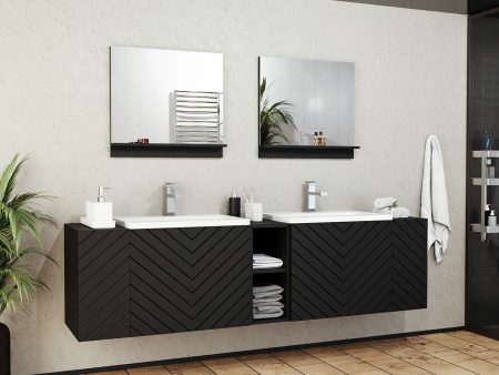 Fürdőszoba garnitúra Comfivo E113 (Fekete + Grafit) Pécs Bútor boltok bútor webáruházak Baranya megye Bútor | Fürdőszoba bútorok | Fürdőszoba garnitúrák