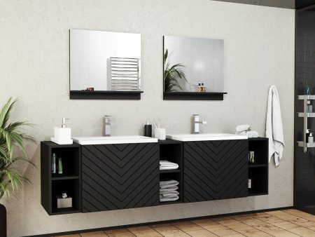Fürdőszoba garnitúra Comfivo E100 (Fekete + Grafit) Pécs Bútor boltok bútor webáruházak Baranya megye Bútor | Fürdőszoba bútorok | Fürdőszoba garnitúrák