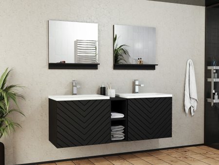 Fürdőszoba garnitúra Comfivo E101 (Fekete + Grafit) Pécs Bútor boltok bútor webáruházak Baranya megye Bútor | Fürdőszoba bútorok | Fürdőszoba garnitúrák