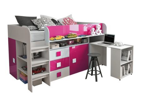 Ágy Hartford 190 (Fehér + Fényes rózsaszínű + Fényes fehér) Pécs Bútor boltok bútor webáruházak Baranya megye Bútor | Ágyak