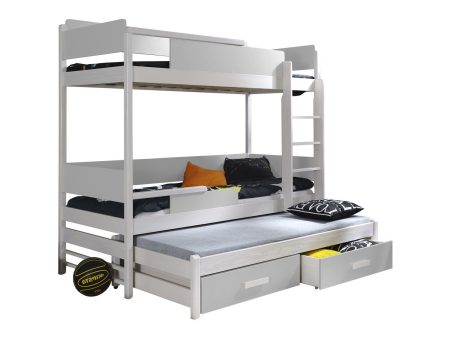 Emeletes ágy Henderson 113 (Fehér + Szürke) Pécs Bútor boltok bútor webáruházak Baranya megye Bútor | Emeletes ágyak