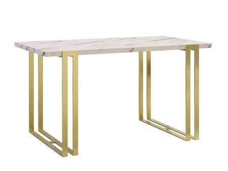Asztal Comfivo 179 (Fehér Marmuro + Arany) Pécs Bútor boltok bútor webáruházak Baranya megye Bútor | Étkezőasztal