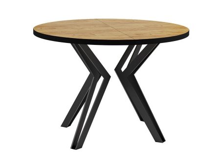 Asztal Oswego 111 (Kézműves aranytölgy + Fekete) Pécs Bútor boltok bútor webáruházak Baranya megye Bútor | Étkezőasztal