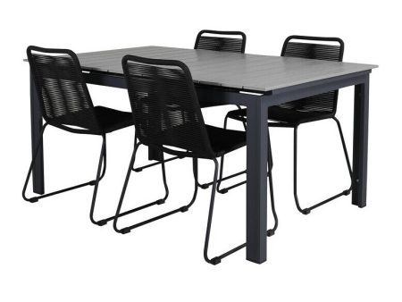 Asztal és szék garnitúra Dallas 3506 (Fekete) Pécs Bútor boltok bútor webáruházak Baranya megye Bútor | Kerti bútorok | Étkező bútorkészletek