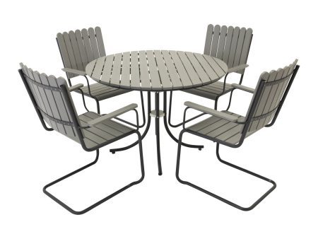 Asztal és szék garnitúra Dallas 2207 (Szürke + Fekete) Pécs Bútor boltok bútor webáruházak Baranya megye Bútor | Kerti bútorok | Étkező bútorkészletek