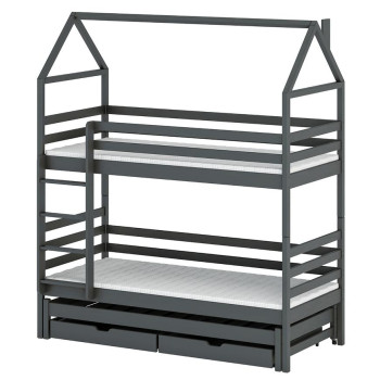 Pécs bútor Ágy – Emeletes Víkendház Dalia 90x200 graphite