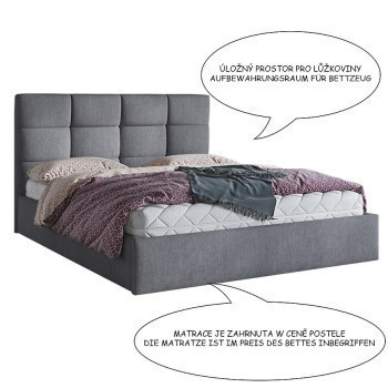 Pécs bútor Ágy Loft Soro 93 180/200 Z MAT