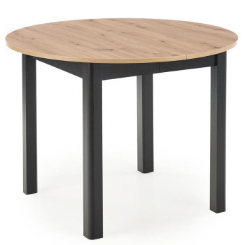 Pécs bútor Asztal Ringo 102/142 Płyta/Mdf – Tölgy Artisan/Fekete