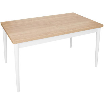 Pécs bútor Asztal ST-05 140x80+40 cm sonoma/fehér