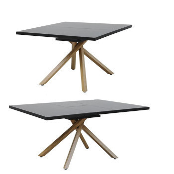 Pécs bútor Asztal Ursa B10038b-120(160)X120 fekete