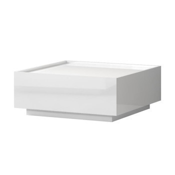 Pécs bútor Dohányzóasztal Piano KLS-2F-70/KA/70 crystal white
