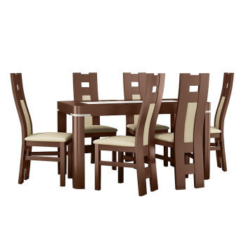 Pécs bútor Étkező készlet Amelia 1+6 ST637 VI  KR636  BR2432 SZ.9003 cayenne 15