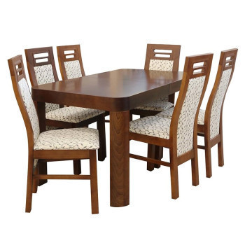 Pécs bútor Étkező készlet Nadia 1+6 ST701 140X80+40 KR702 BR280 flora  16785KOL7003