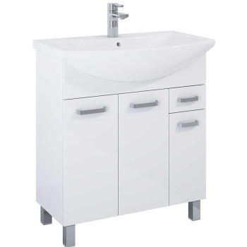 Pécs bútor Fürdőszoba készlet Uno 75 3D1S white