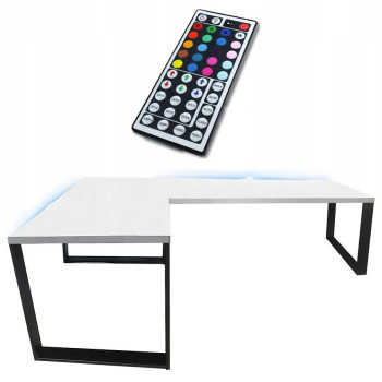 Pécs bútor Játék Íróasztal Sarok Loft Low Fehér 202x136x2.8 Modell 1