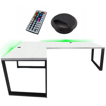Pécs bútor Játék Íróasztal Sarok Loft Low Fehér 202x136x2.8 Modell 2