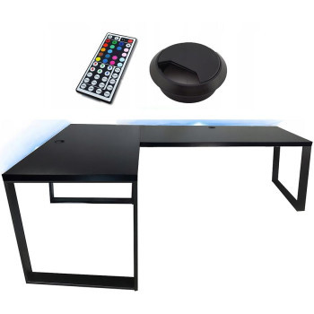 Pécs bútor Játék Íróasztal Sarok Loft Low Fekete 180x120x2.8 Modell 2