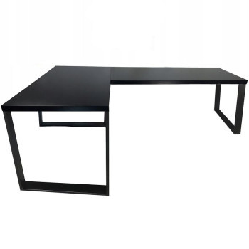 Pécs bútor Játék Íróasztal Sarok Loft Low Fekete 202x136x2.8 Modell 0