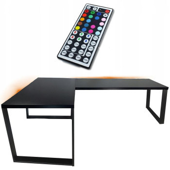 Pécs bútor Játék Íróasztal Sarok Loft Low Fekete 202x136x2.8 Modell 1