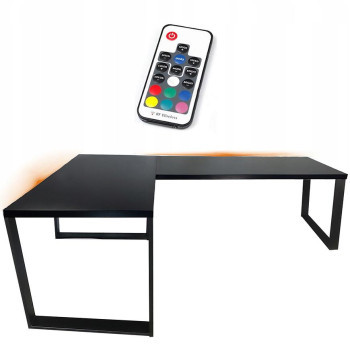 Pécs bútor Játék Íróasztal Sarok Loft Top Fekete 202x136x2.8 Modell 1