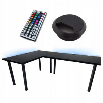 Pécs bútor Játék Íróasztal Sarok Low Fekete 202x136x2.8 Modell 2