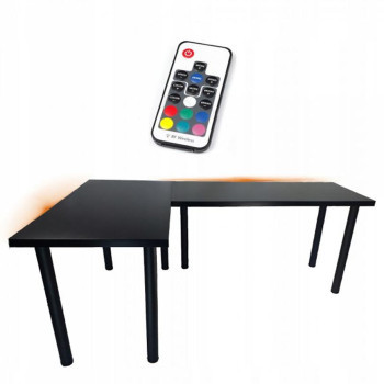 Pécs bútor Játék Íróasztal Sarok Top Fekete 180x120x2.8 Modell 1