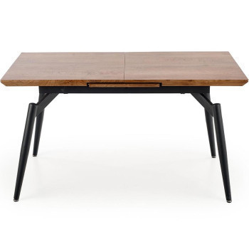 Pécs bútor Kinyitható asztalok  Cambell 140/180x80cm Mdf/Acél – Tölgy Természetes/Fekete