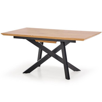 Pécs bútor Kinyitható asztalok  Capital 160/20x90cm0 Mdf/Acél – Tölgy Aranysárga/Fekete