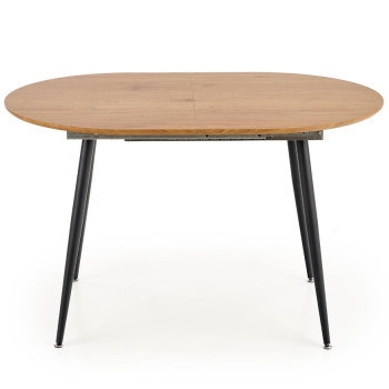 Pécs bútor Kinyitható asztalok  Colorado 120/160x80cm Mdf/Acél – Tölgy Aranysárga/Fekete