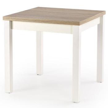 Pécs bútor Kinyitható asztalok  Gracjan 80/160x80cm Płyta/Abs/Mdf – Tölgy Sonoma/Fehér