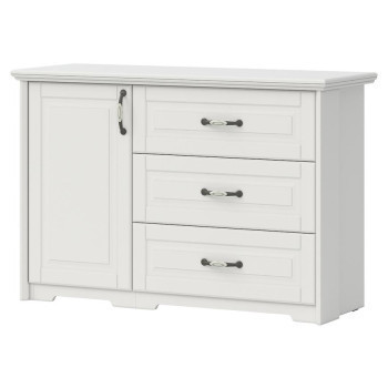 Pécs bútor Komód 1d3s Evergreen k13/eg ivory mat