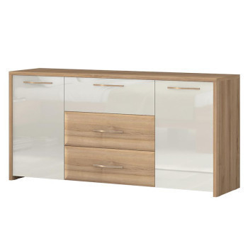 Pécs bútor Komód Gala k23/gl pacific walnut/beige