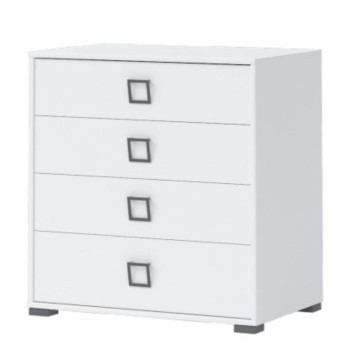 Pécs bútor Komód Kiki F4-BE/KI-15 white/white