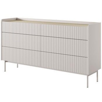 Pécs bútor Komód Level C 153 6S beige/dub scandi