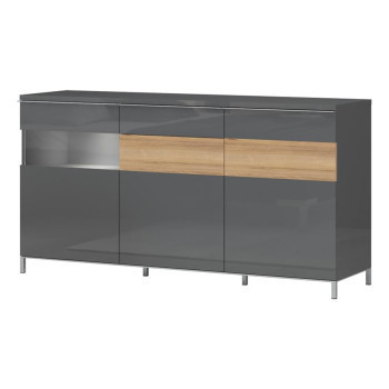 Pécs bútor Komód Onyx K170-3KS1F/ON anthracite/pacific walnut