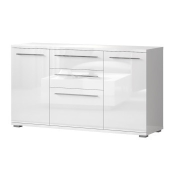 Pécs bútor Komód Piano K150-3K2F/PN-70/KA/70 crystal white