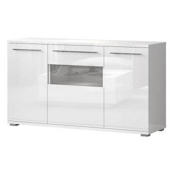 Pécs bútor Komód Piano K150-3KS/PN-70/KA/70 crystal white