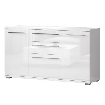 Pécs bútor Komód Piano K180-3K2F/PN-70/KA/70 crystal white
