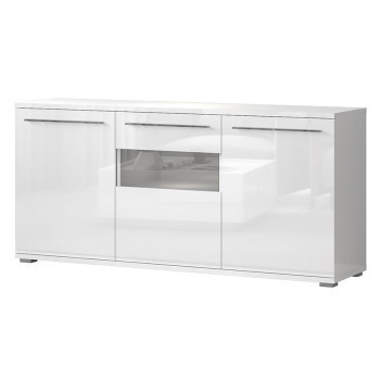 Pécs bútor Komód Piano K180-3KS/PN-70/KA/70 crystal white