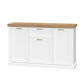Pécs bútor Komód Tara K3K1F WHITE/pacific walnut