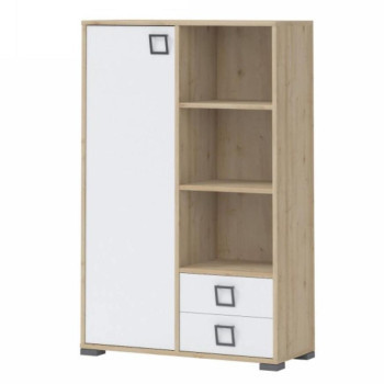 Pécs bútor Könyvszekrény Kiki K12-BK/KI-15 beech/white
