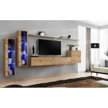Pécs bútor Nappali bútor Switch üveg+LED XI Wotan