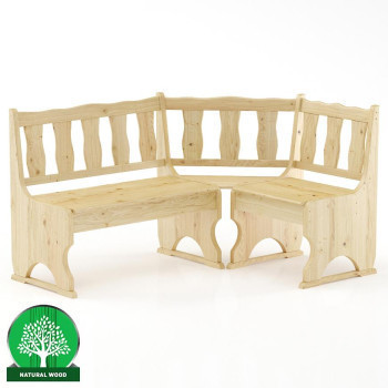 Pécs bútor Sarokpad fenyő NR101-150x86x110 természetes