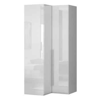 Pécs bútor Sarokszekrény Piano PUG/PN-70/KA/70 crystal white