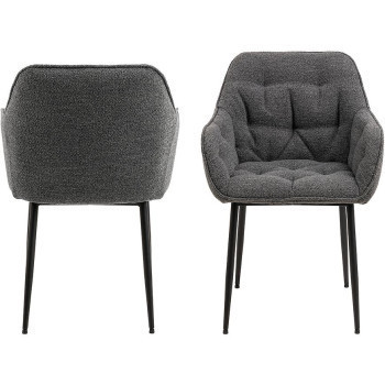 Pécs bútor Szék anthracite 2 db