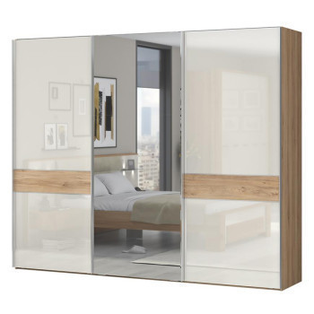 Pécs bútor Szekrény 3d Gala pk281-og/gl pacific walnut/beige