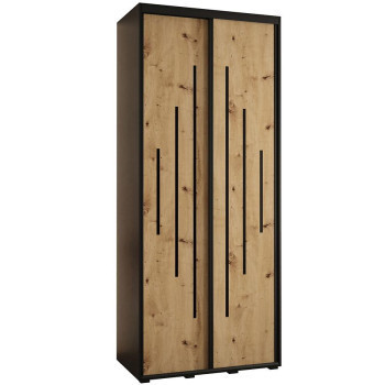 Pécs bútor Szekrény 45 Canaris 12 100 fekete/artisan/fekete