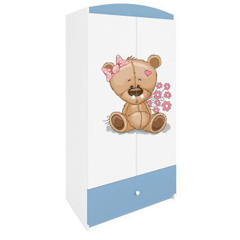 Pécs bútor Szekrény Babydreams Kék – Medve Virágok